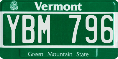 VT license plate YBM796