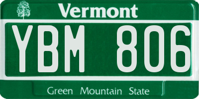 VT license plate YBM806