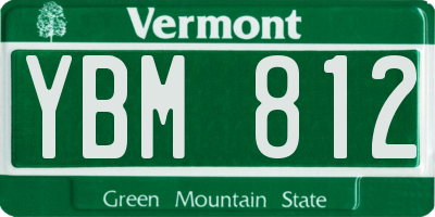 VT license plate YBM812