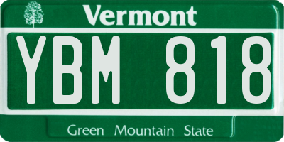 VT license plate YBM818