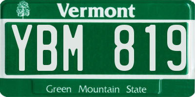 VT license plate YBM819