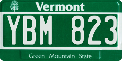 VT license plate YBM823