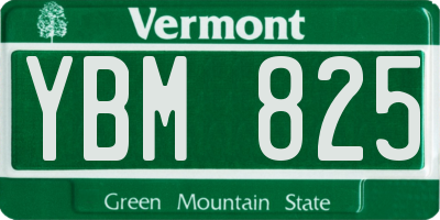 VT license plate YBM825