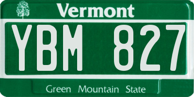 VT license plate YBM827