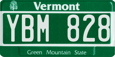 VT license plate YBM828