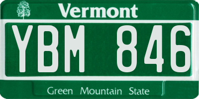 VT license plate YBM846