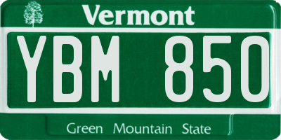 VT license plate YBM850