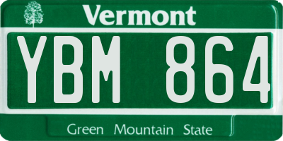 VT license plate YBM864