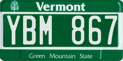 VT license plate YBM867