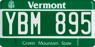 VT license plate YBM895