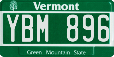 VT license plate YBM896