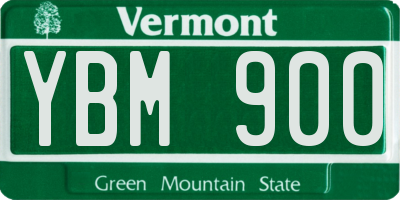 VT license plate YBM900