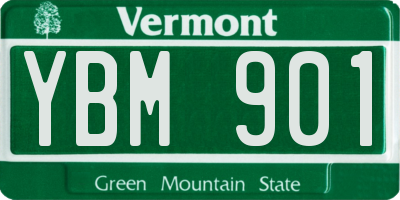 VT license plate YBM901