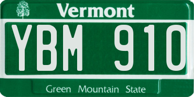 VT license plate YBM910