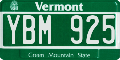 VT license plate YBM925