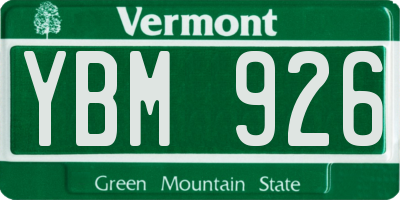 VT license plate YBM926