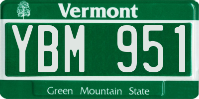 VT license plate YBM951