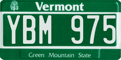 VT license plate YBM975