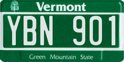 VT license plate YBN901