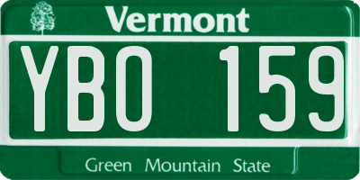 VT license plate YBO159