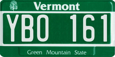 VT license plate YBO161