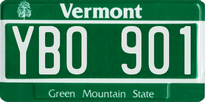 VT license plate YBO901