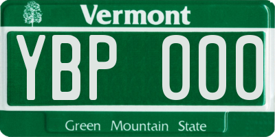 VT license plate YBP000