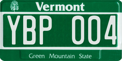 VT license plate YBP004