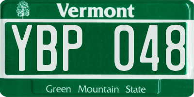 VT license plate YBP048
