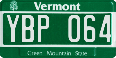 VT license plate YBP064