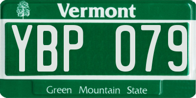 VT license plate YBP079