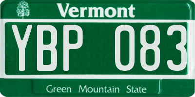 VT license plate YBP083