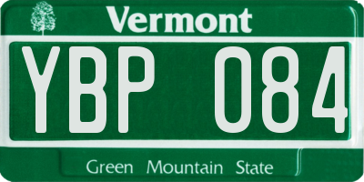 VT license plate YBP084