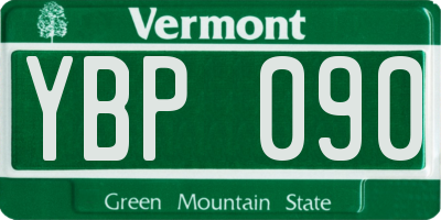 VT license plate YBP090
