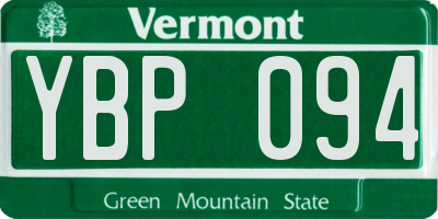 VT license plate YBP094