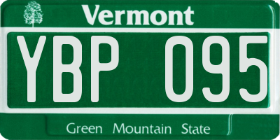 VT license plate YBP095
