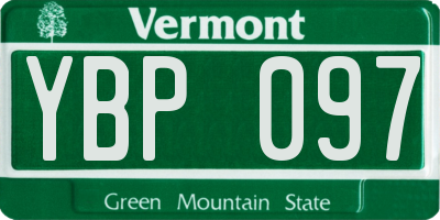 VT license plate YBP097