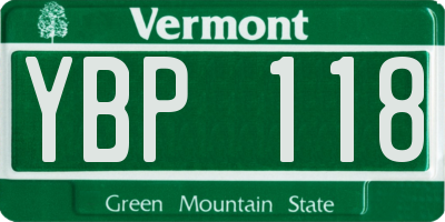 VT license plate YBP118