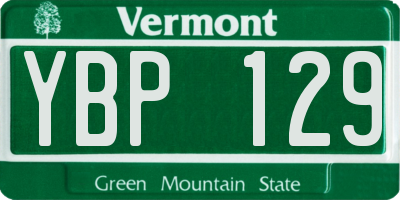 VT license plate YBP129
