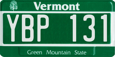 VT license plate YBP131