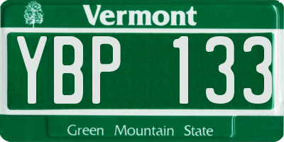 VT license plate YBP133