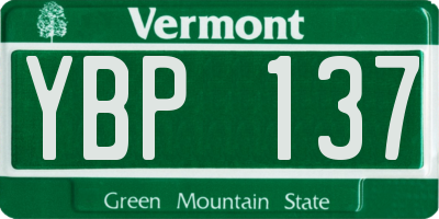 VT license plate YBP137