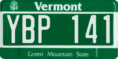 VT license plate YBP141