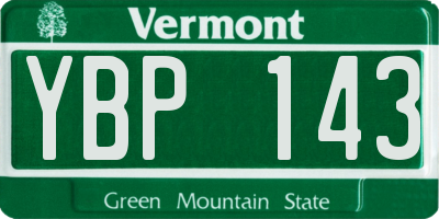 VT license plate YBP143