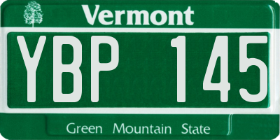 VT license plate YBP145