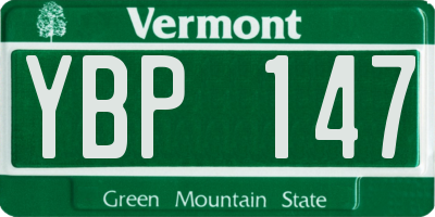 VT license plate YBP147