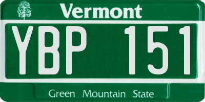 VT license plate YBP151