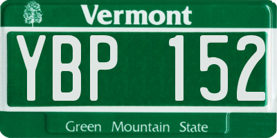 VT license plate YBP152