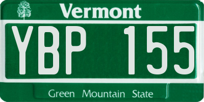 VT license plate YBP155