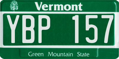 VT license plate YBP157